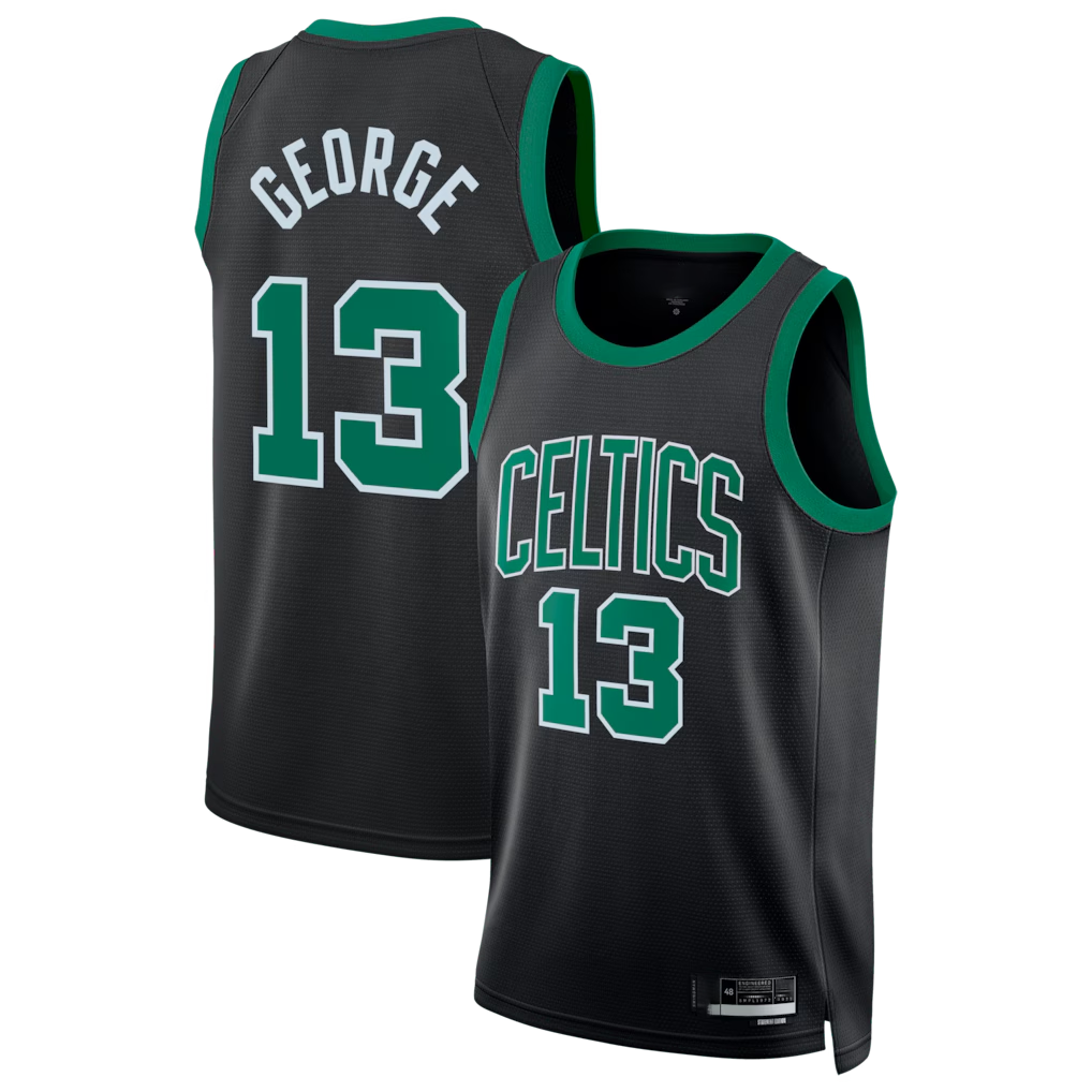Jdoa B.Celtics #13 Paul George Black Swingman Jerseys - Statement Edition
