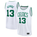 Xdoa B.Celtics #13 Paul George  White Fast Break Replica Jerseys - Association Edition
