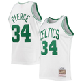 Xdoa B.Celtics #34 Paul Pierce Mitchell & Ness White Hardwood Classics Swingman Jerseys
