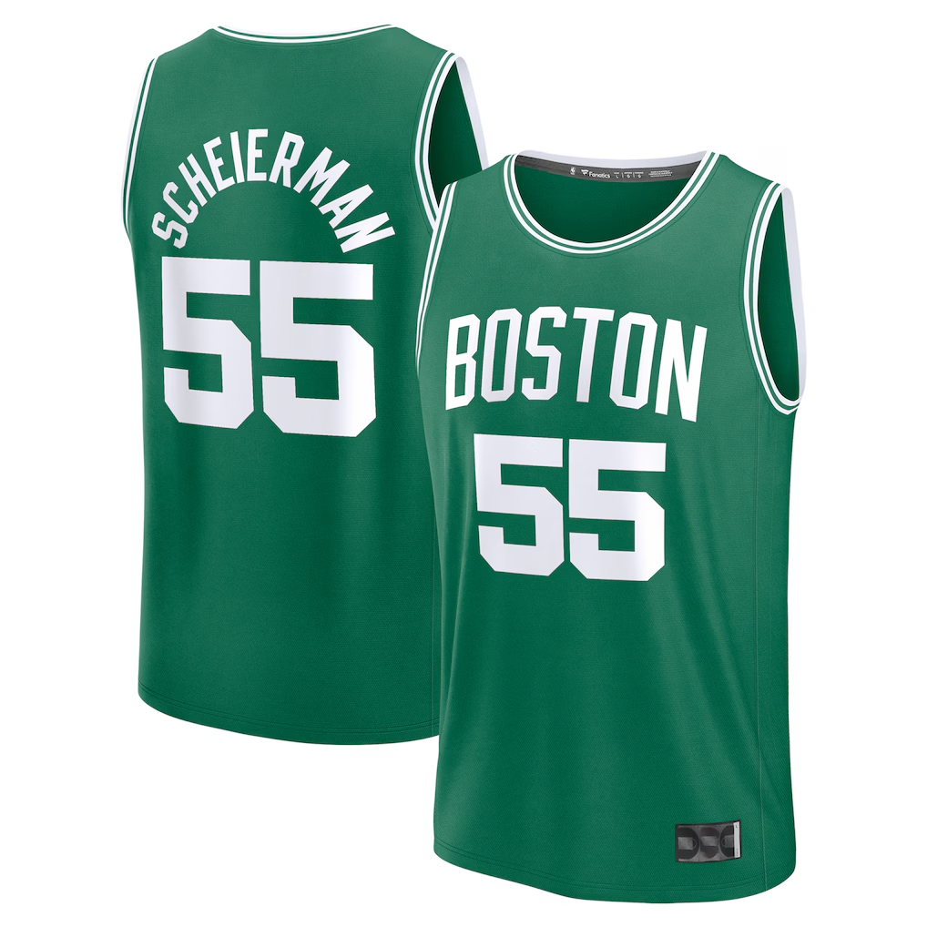 Xdoa B.Celtics #55 Baylor Scheierman Kelly Green 2024 Draft Fast Break Player Jerseys - Icon Edition