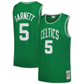 Jdoa B.Celtics #5 Kevin Garnett Mitchell & Ness Kelly Green 200708 Hardwood Classics Swingman Jerseys