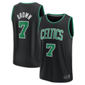 Jdoa B.Celtics #7 Jaylen Brown Black Fast Break Replica Player Jerseys - Statement Edition