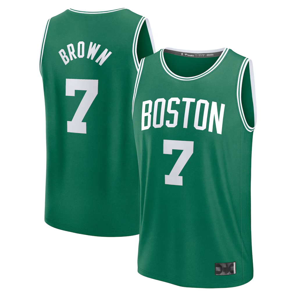 Jdoa B.Celtics #7 Jaylen Brown  Kelly Green Fast Break Replica Player Jerseys - Icon Edition