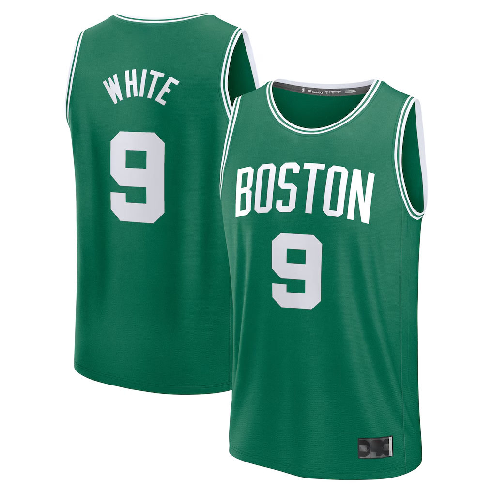 Xdoa B.Celtics #9 Derrick White  Kelly Green Fast Break Replica Player Jerseys - Icon Edition