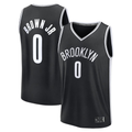 Xdoa B.Nets #0 Mikel Brown Jr.  Black 2026 Draft First Round Pick Fast Break Jerseys - Icon Edition