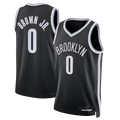 Jdoa B.Nets #0 Mikel Brown Jr. Black Swingman Jerseys - Icon Edition