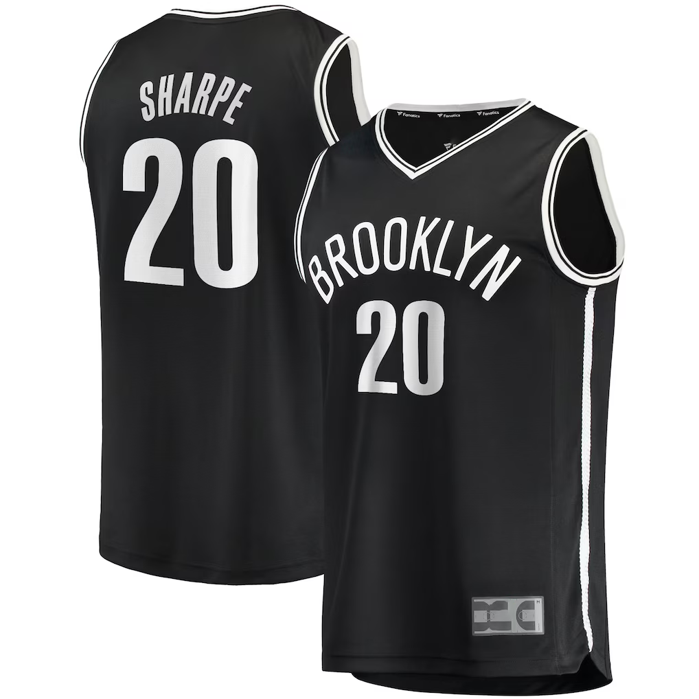 Jdoa B.Nets #20 Day'Ron Sharpe  Black Fast Break Replica Jerseys - Icon Edition