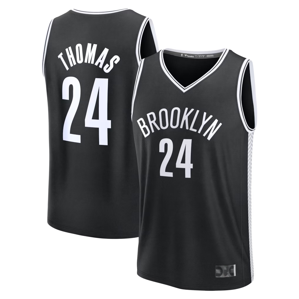 Jdoa B.Nets #24 Cam Thomas Black Fast Break Replica Jerseys - Icon Edition