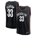 Jdoa B.Nets #33 Nic Claxton Black 202526 City Edition Fast Break Jerseys