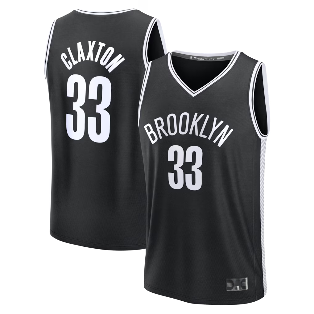 Jdoa B.Nets #33 Nic Claxton  Black Fast Break Replica Jerseys - Icon Edition
