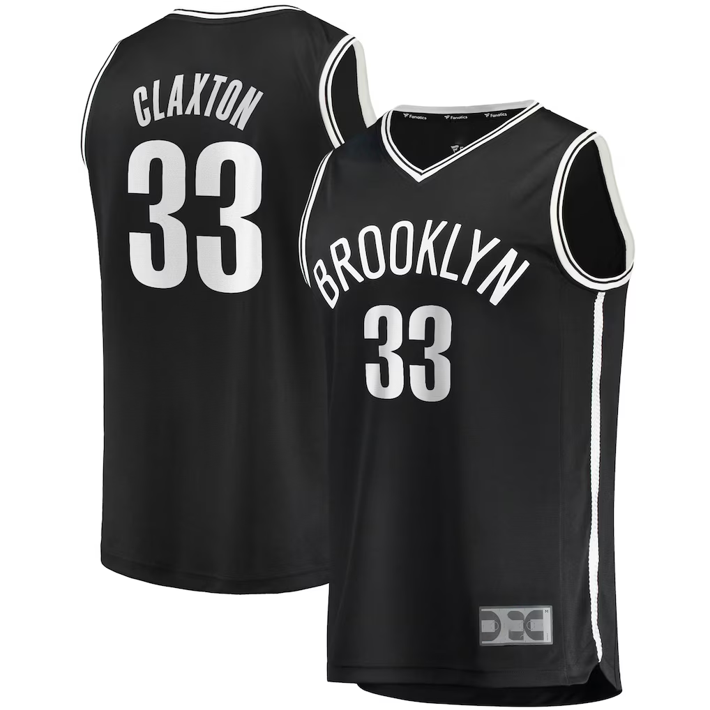 Xdoa B.Nets #33 Nicolas Claxton  Black Fast Break Replica Jerseys - Icon Edition