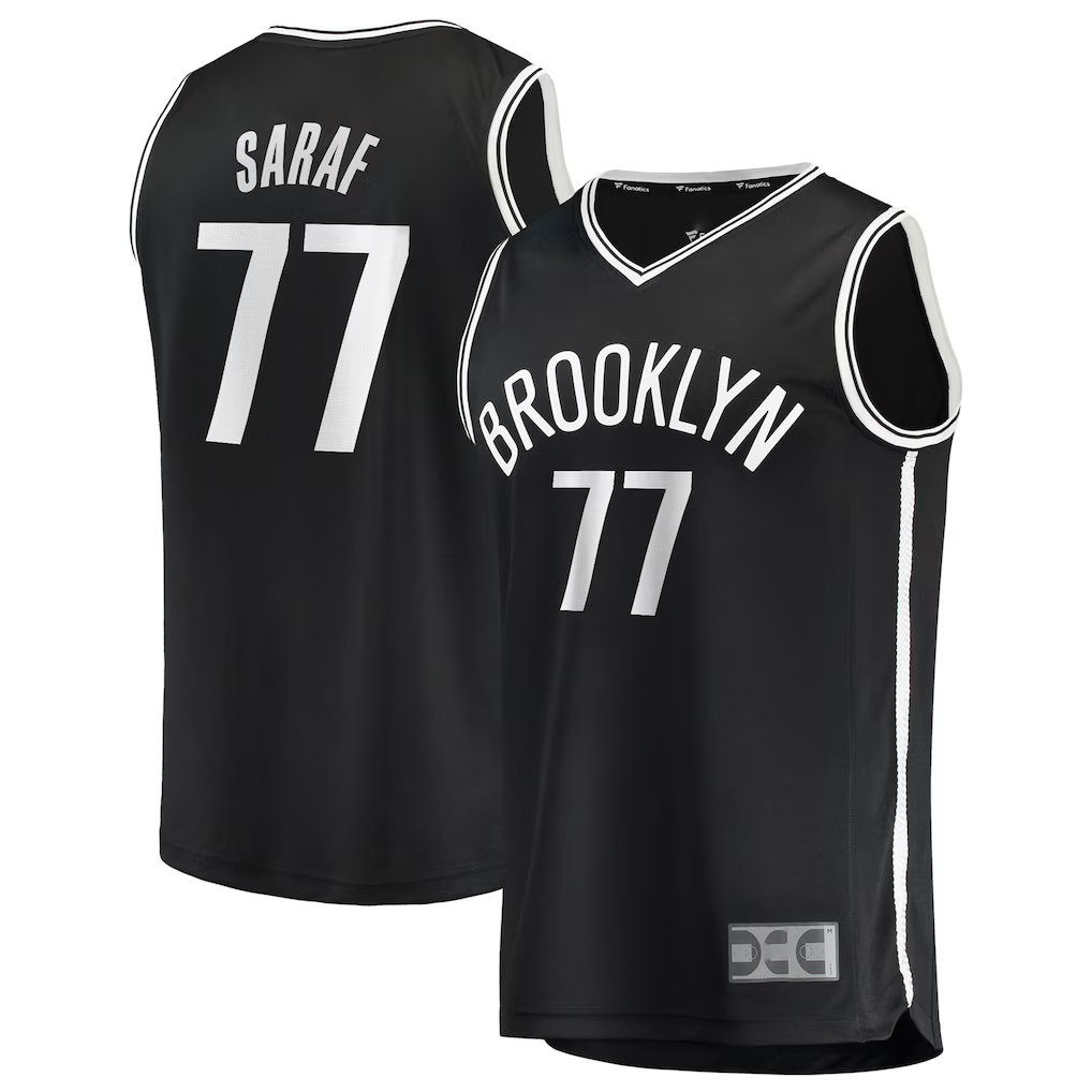 Jdoa B.Nets #77 Ben Saraf  Black Fast Break Replica Jerseys - Icon Edition