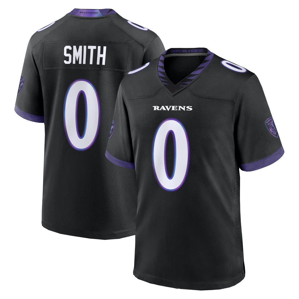 Jdoa B.Ravens #0 Roquan Smith Player Black Home Game Stitched Jerseys