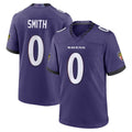 Jdoa B.Ravens #0 Roquan Smith Player Purple Home Game Stitched Jerseys