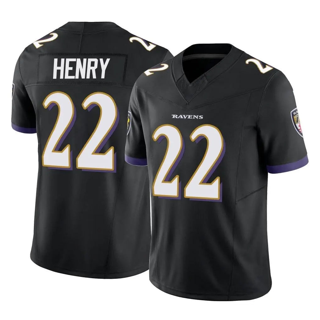 Jdoa B.Ravens #22 Derrick Henry Player Black Limited Home Game Stitched Jerseys