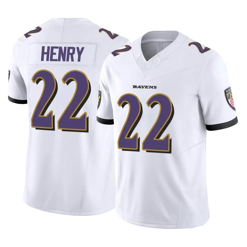 Jdoa B.Ravens #22 Derrick Henry Player White Limited Home Game Stitched Jerseys