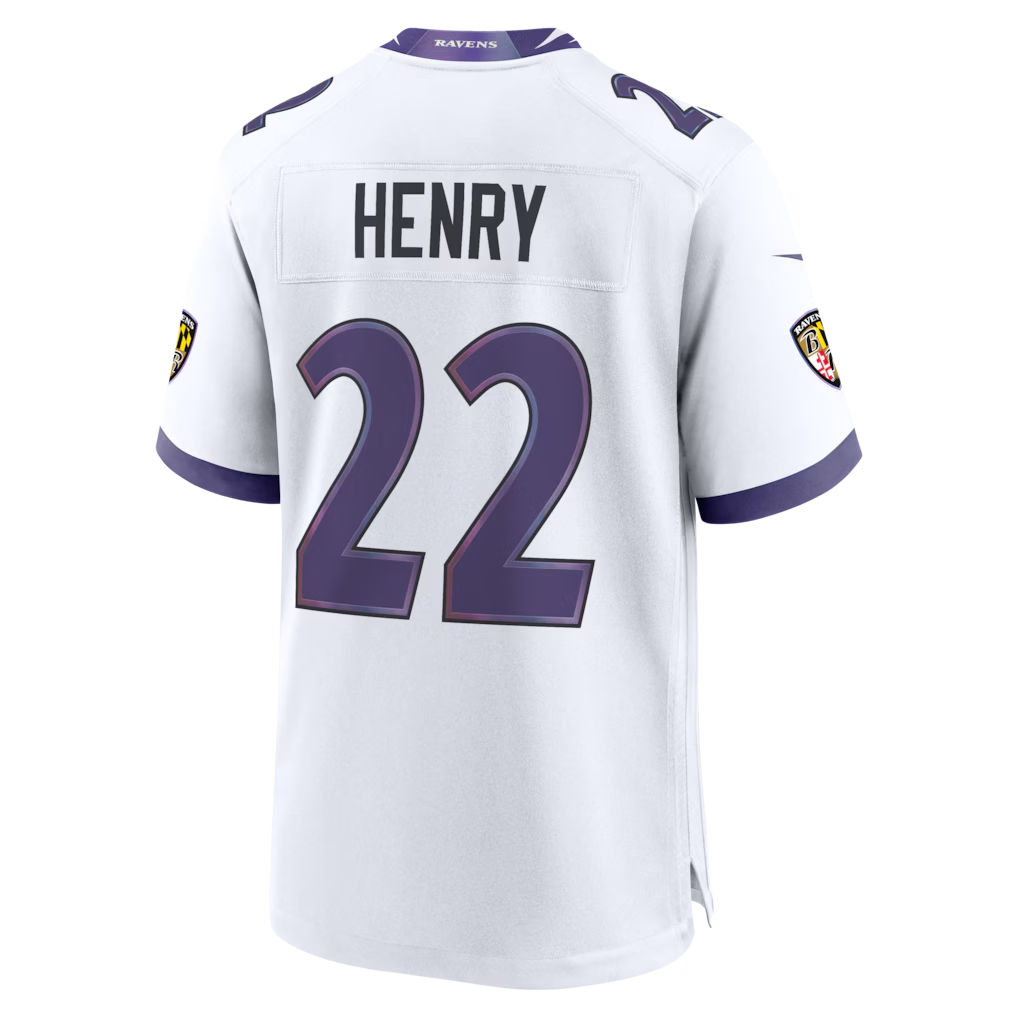 Jdoa B.Ravens #22 Derrick Henry White Game Stitched Jerseys