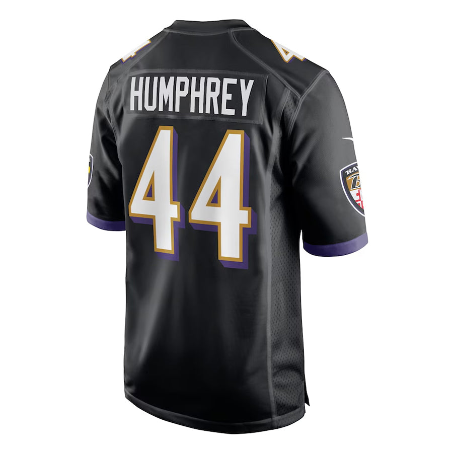 Jdoa B.Ravens #44 Marlon Humphrey Player Black Alternate Home Game Stitched Jerseys
