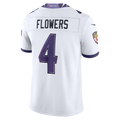 Jdoa B.Ravens #4 Zay Flowers White Vapor F.U.S.E. Stitched Limited Jerseys