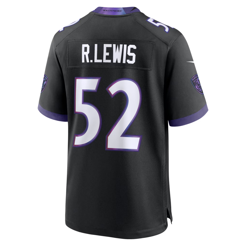 Jdoa B.Ravens #52 Ray Lewis Black Alternate Retired Player Stitched Jerseys