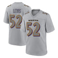Jdoa B.Ravens #52 Ray Lewis Player Gray Replica Limited Stitched Jerseys