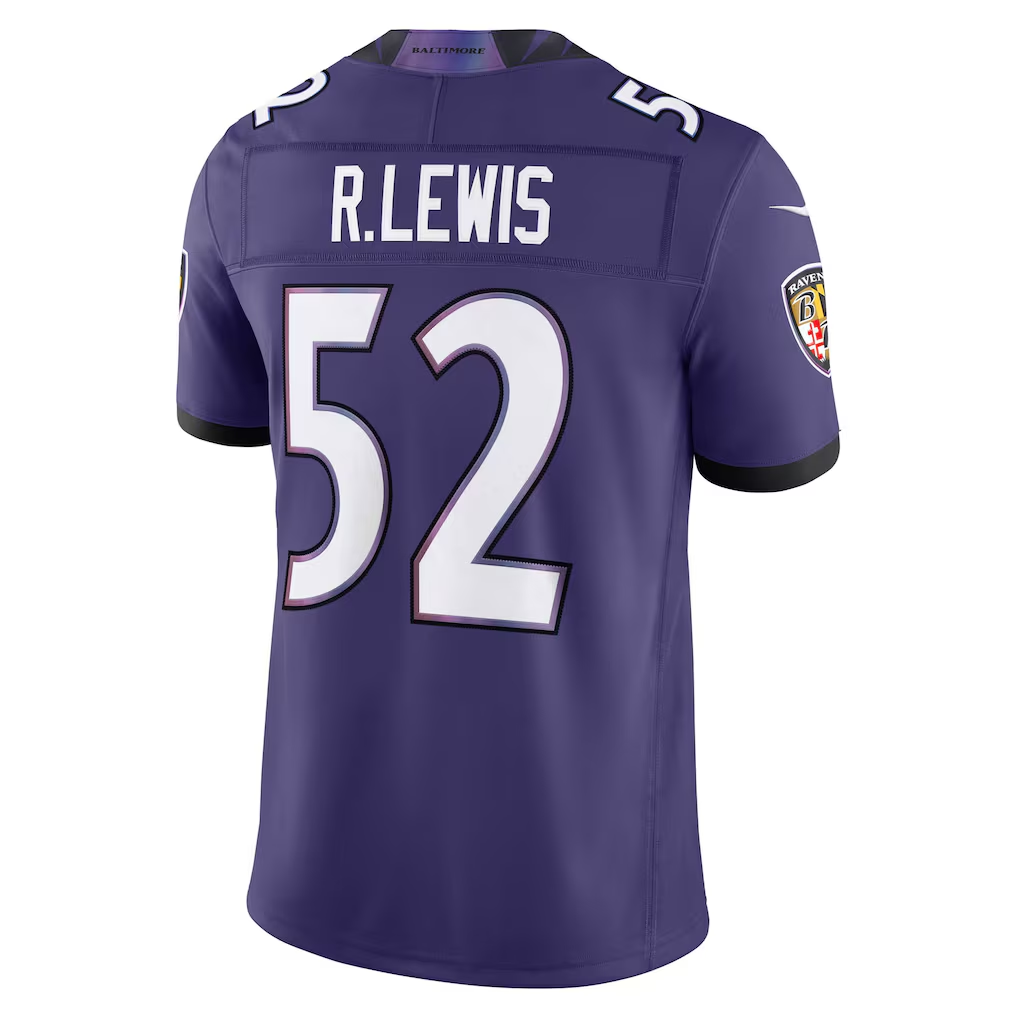 Jdoa B.Ravens #52 Ray Lewis Purple Vapor F.U.S.E. Stitched Retired Limited Jerseys