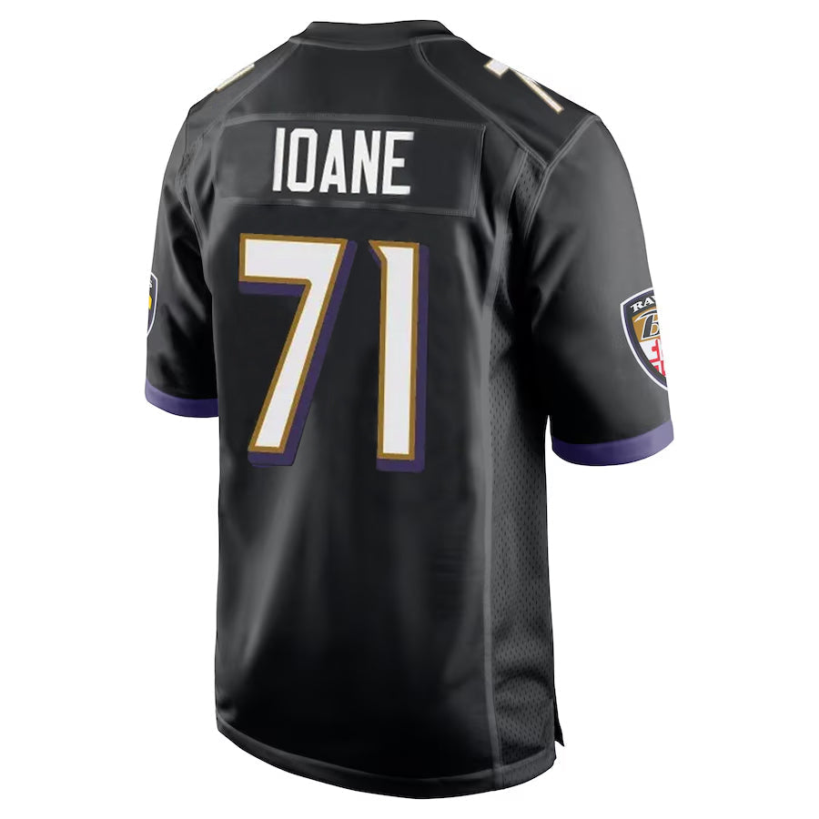 Jdoa B.Ravens #71 Olaivavega Ioane Player Black Alternate Home Stitched Jerseys