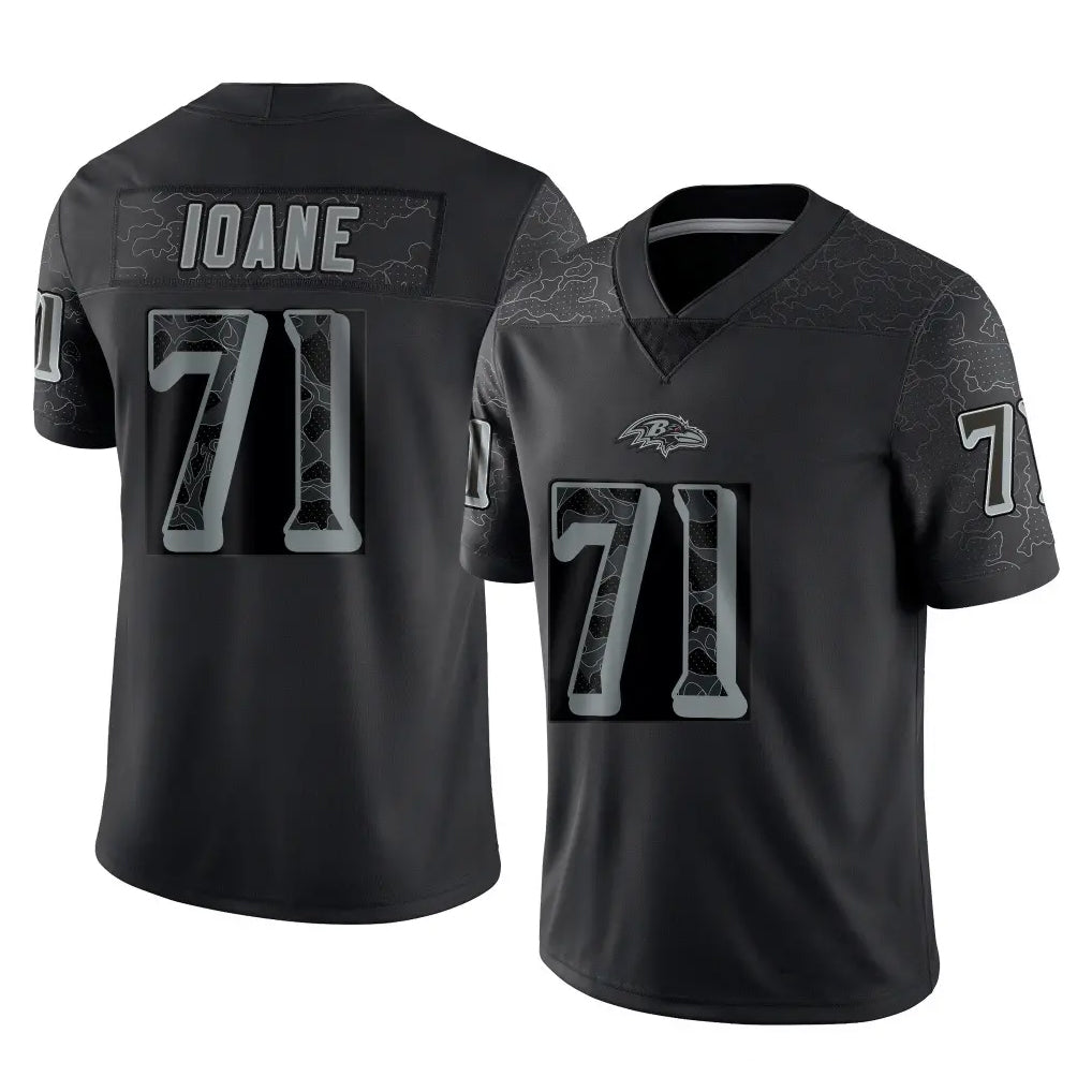 Jdoa B.Ravens #71 Olaivavega Ioane Player Black RFLCTV Limited Stitched Jerseys