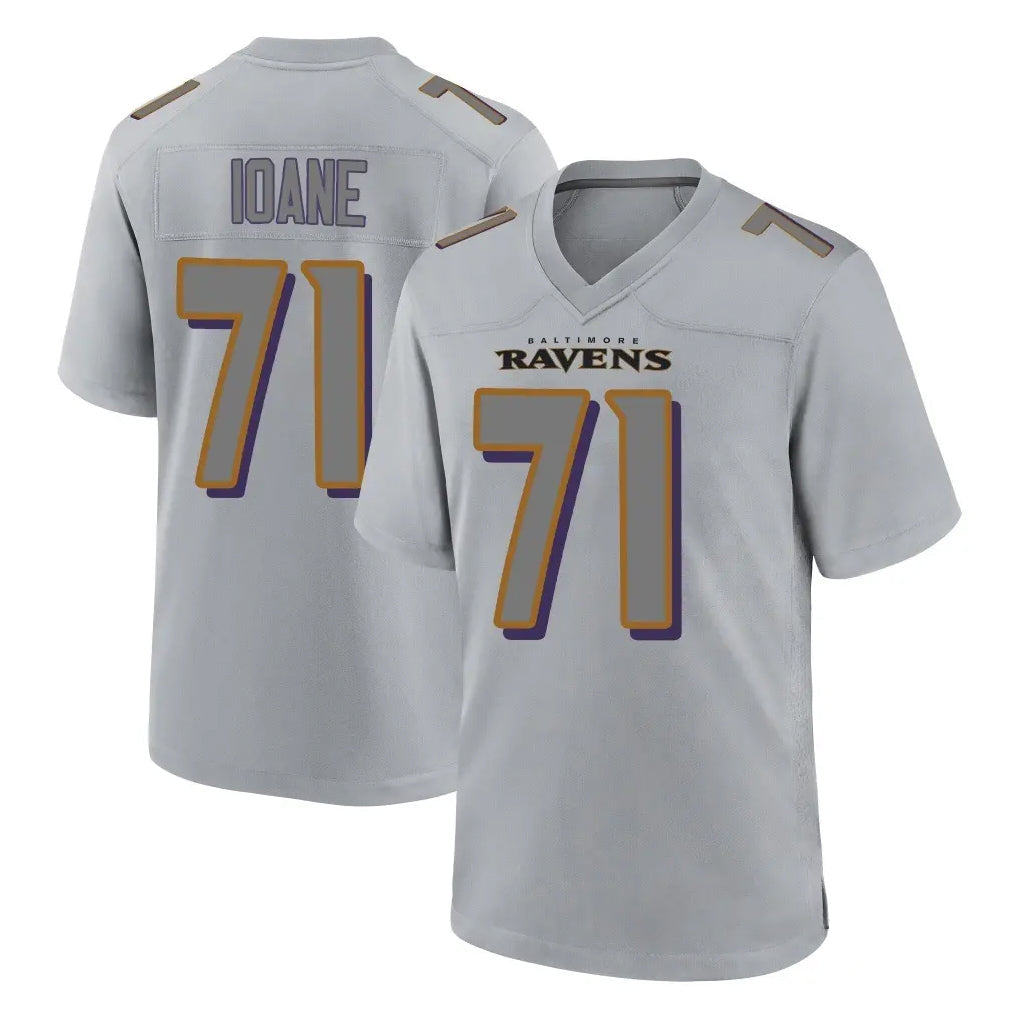 Jdoa B.Ravens #71 Olaivavega Ioane Player Gray Replica Limited Stitched Jerseys