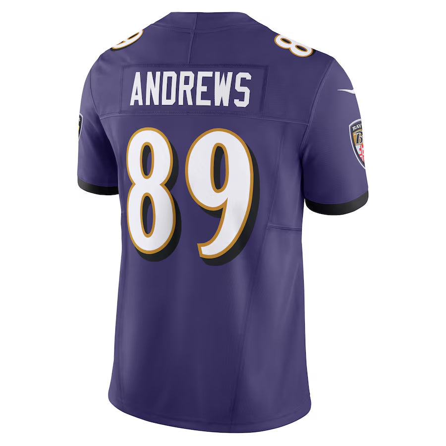 Jdoa B.Ravens #89 Mark Andrews Player Vapor F.U.S.E. Limited Purple Stitched Jerseys