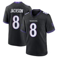 Jdoa B.Ravens #8 Lamar Jackson Player Black Home Game Stitched Jerseys