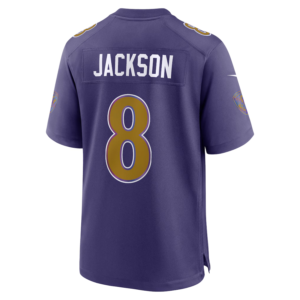 Jdoa B.Ravens #8 Lamar Jackson Purple Alternate Game Stitched Jerseys