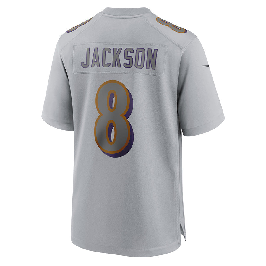 Jdoa B.Ravens #8 Lamar Jackson Player Gray Replica Limited  Stitched Jerseys