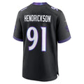 Jdoa B.Ravens #91 Trey Hendrickson Black Alternate Game Stitched Jerseys