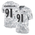 Jdoa B.Ravens #91 Trey Hendrickson Player Arctic Camo Salute to Service Limited Stitched Jerseys