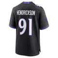 Jdoa B.Ravens #91 Trey Hendrickson Player Black Home Game Stitched Jerseys