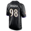 Jdoa B.Ravens #98 Tony Siragusa Player Black Alternate Home Game Stitched Jerseys
