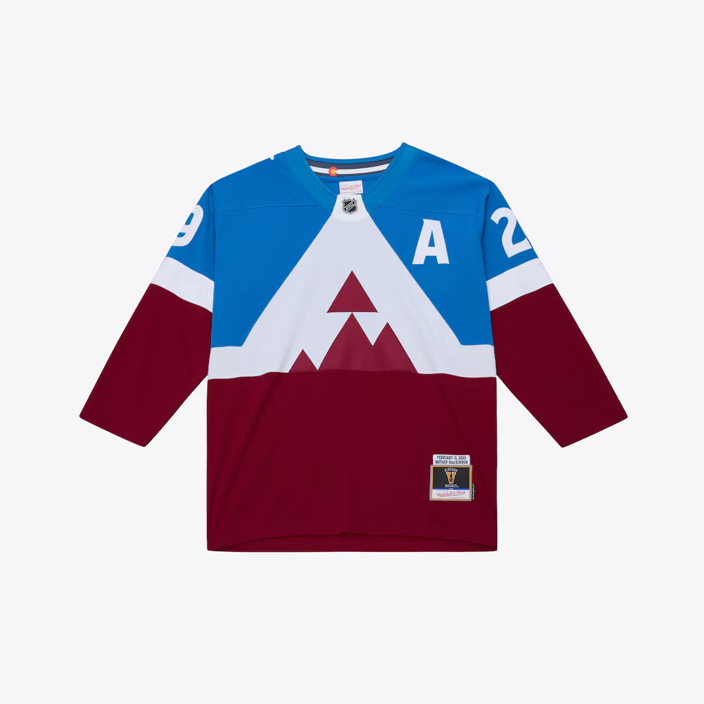 Jdoa C.Avalanche Nathan MacKinnon Mitchell & Ness Blue 2020 Power Play Jerseys
