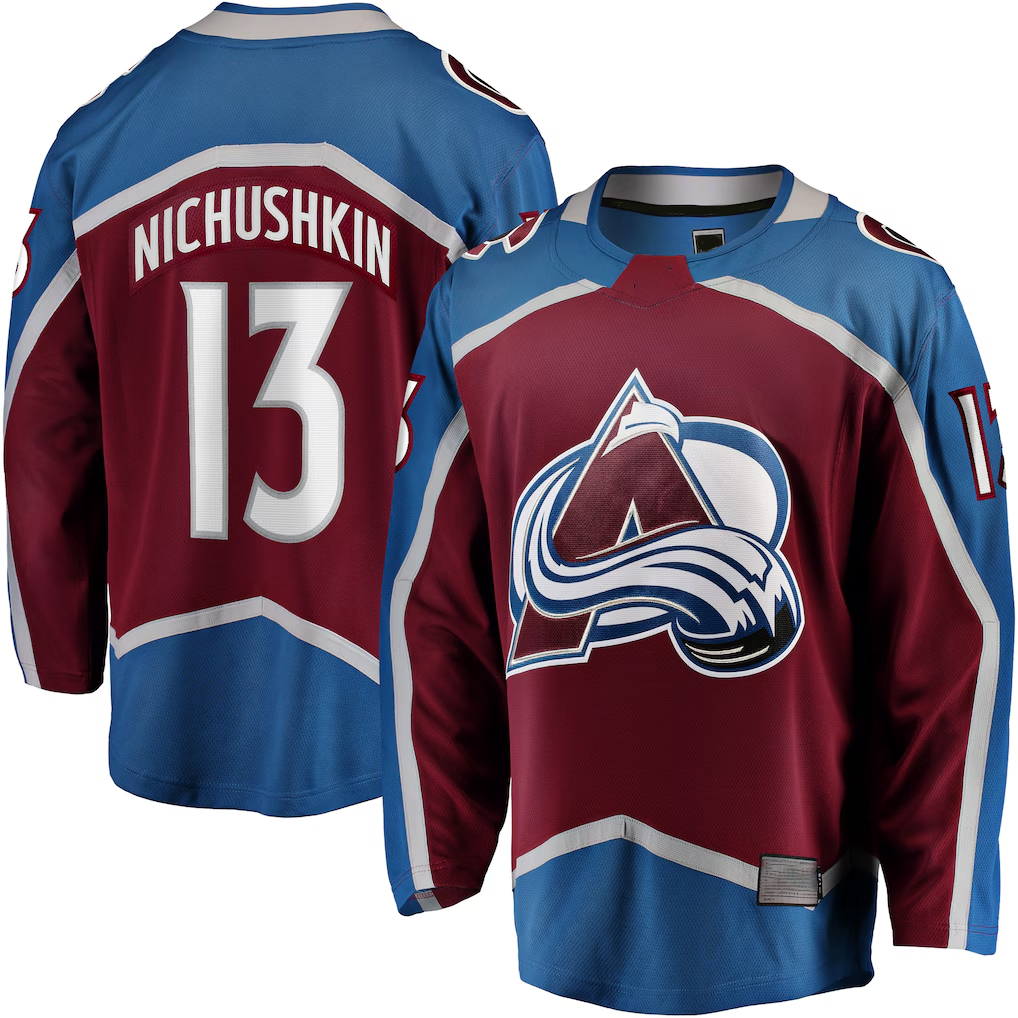 Jdoa C.Avalanche #13 Valeri Nichushkin Burgundy Breakaway Player Jerseys