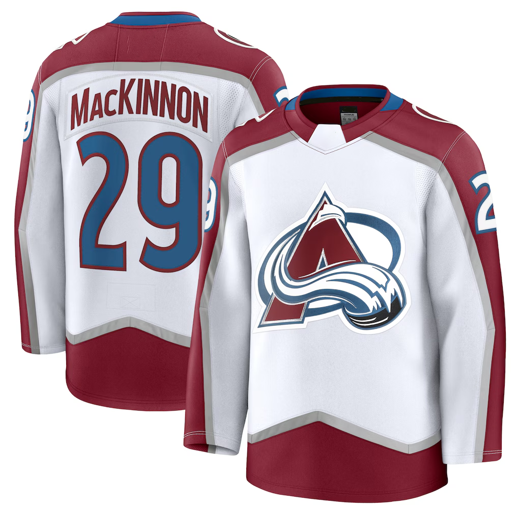 Jdoa C.Avalanche #29 Nathan MacKinnon White Away Premium Jerseys