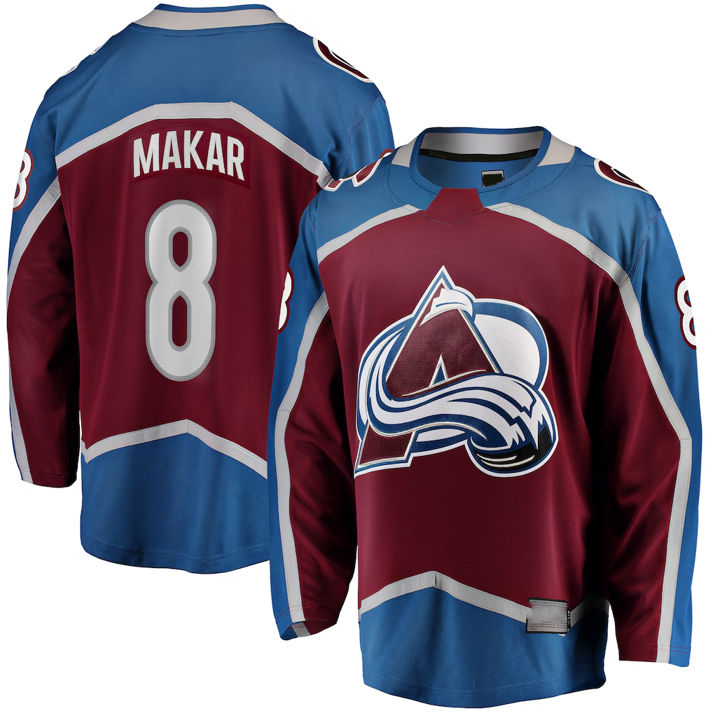 Jdoa C.Avalanche #8 Cale Makar Maroon  Home Breakaway Player Jerseys