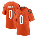 Jdoa C.Bengals #0 DJ Turner II Player Orange Home Game Stitched Jerseys