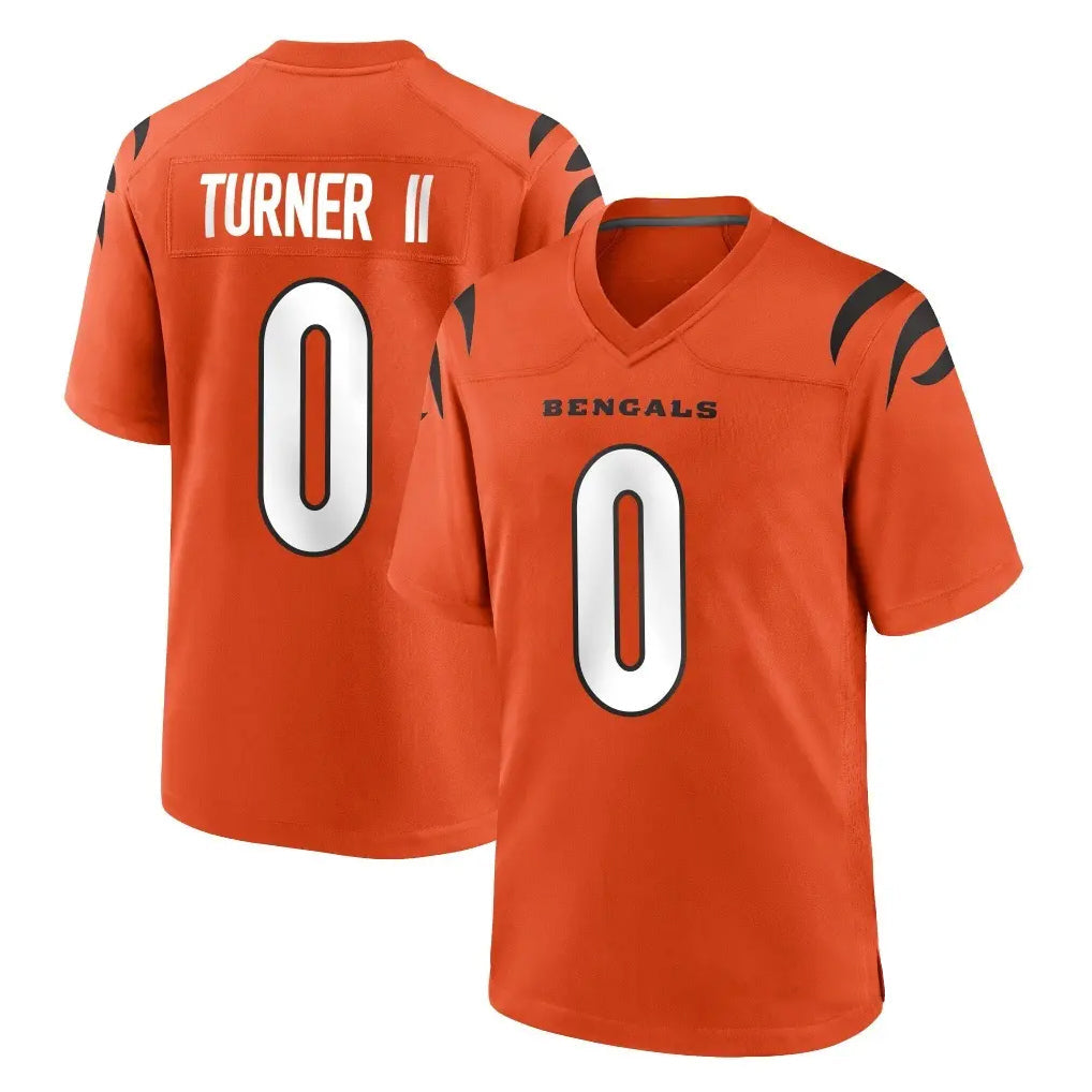 Jdoa C.Bengals #0 DJ Turner II Player Orange Home Game Stitched Jerseys