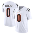 Jdoa C.Bengals #0 DJ Turner II Player White Vapor Untouchable Limited Home Game Stitched Jerseys