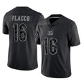 Jdoa C.Bengals #16 Joe Flacco Player Black Reflective Limited Game Stitched Jerseys