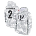 Jdoa C.Bengals #2 Evan McPherson Player Arctic Camo Salute to Service Pullover Hoodie Limited Stitched Jerseys