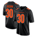 Jdoa C.Bengals #30 Chase Brown Player Black Fashion Game Stitched Jerseys