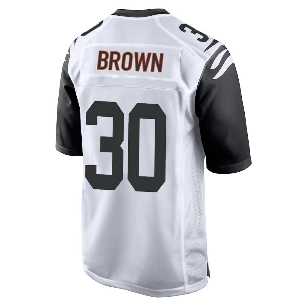 Jdoa C.Bengals #30 Chase Brown Player White Alternate Home Game Stitched Jerseys