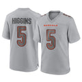 Jdoa C.Bengals #5 Tee Higgins Player Gray Atmosphere Fashion Game Stitched Jerseys