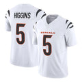 Jdoa C.Bengals #5 Tee Higgins Player White Vapor F.U.S.E. Limited Home Game Stitched Jerseys